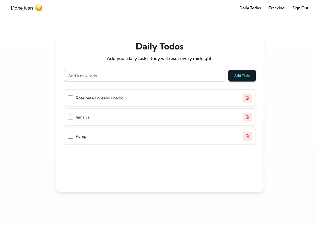 Done Juan - Productivity webapp 2